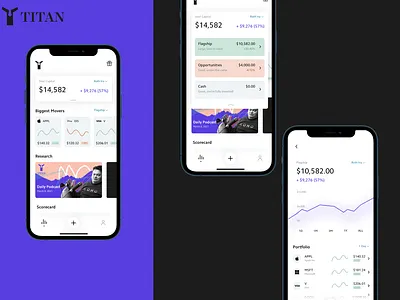 Titan Invest finance fintech app ios ui