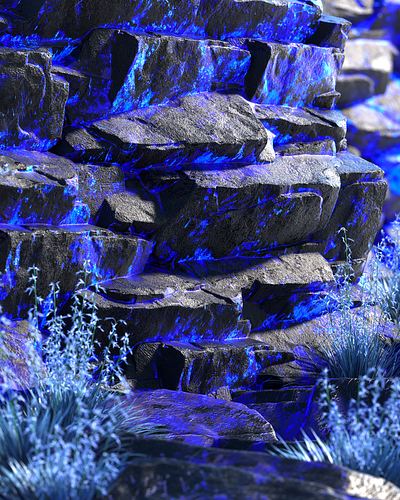 Deep Blue Rock 3d art 3dgraphics 3drender c4d cinema4d dailyrender digitalart octanerender