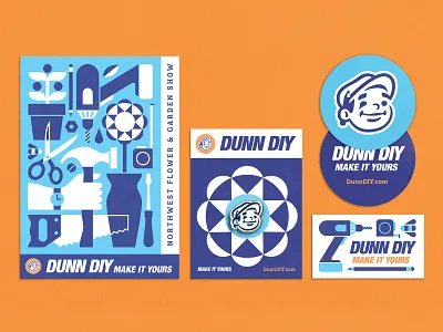 Garden Show Collateral biz card business card business cards collateral enamel pin logo mascot pin postcard print design stationary sticker suite tools