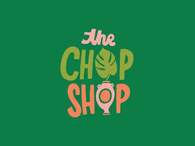 Chop Shop logo branding hand drawn illustration lettering logo