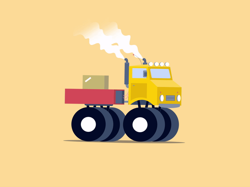 Truck on a bumpy road bigwheel bumpy cargo monster road shipping toy toytruck truck wheelie