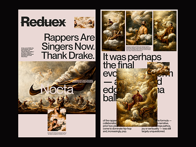 Reduex:Drake concept design drake editorial midjourney minimal renaissance ui ux web