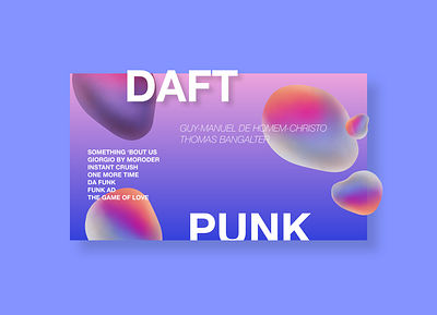 This one's for Daft Punk 3d art adobexd daft punk design graphic design holographic illustration mockup poster typography ui ux vector website design