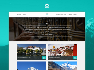 Travel Agency Website branding colorscheme logo luxury premium tibet tibetan travel traveling traveling agency typography web design website website concept website design