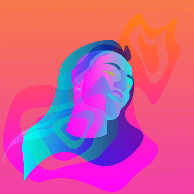 The Sweet Spot girl illustration art illustrator magenta neon portrait selfportrait vaporwave