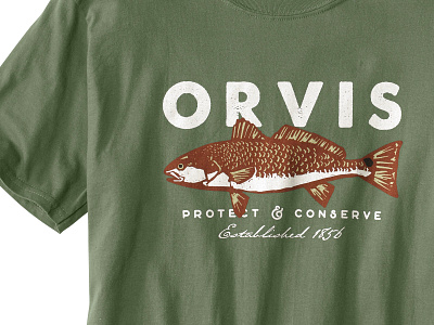 Orvis T-shirt apparel graphics branding fly fishing graphic design graphic tee logo orvis t shirt design