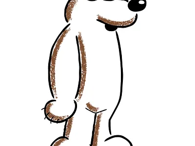 Bear doodle animal cartoon characters illustration vector