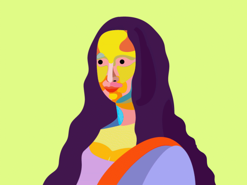 LaGiconda 2d animation illustration lagioconda monalisa