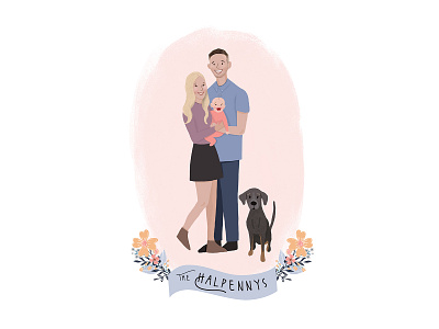 The Halpennys - Custom Illustration adobe fresco apple pencil illustration ipad pro