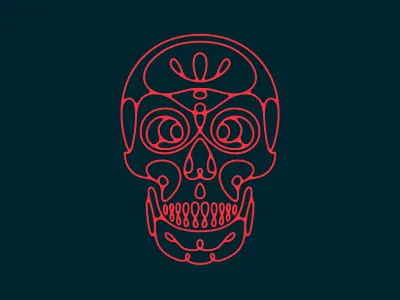 Line Skull abstract daily design icon illustration lineart minimal skull skull logo vector wit