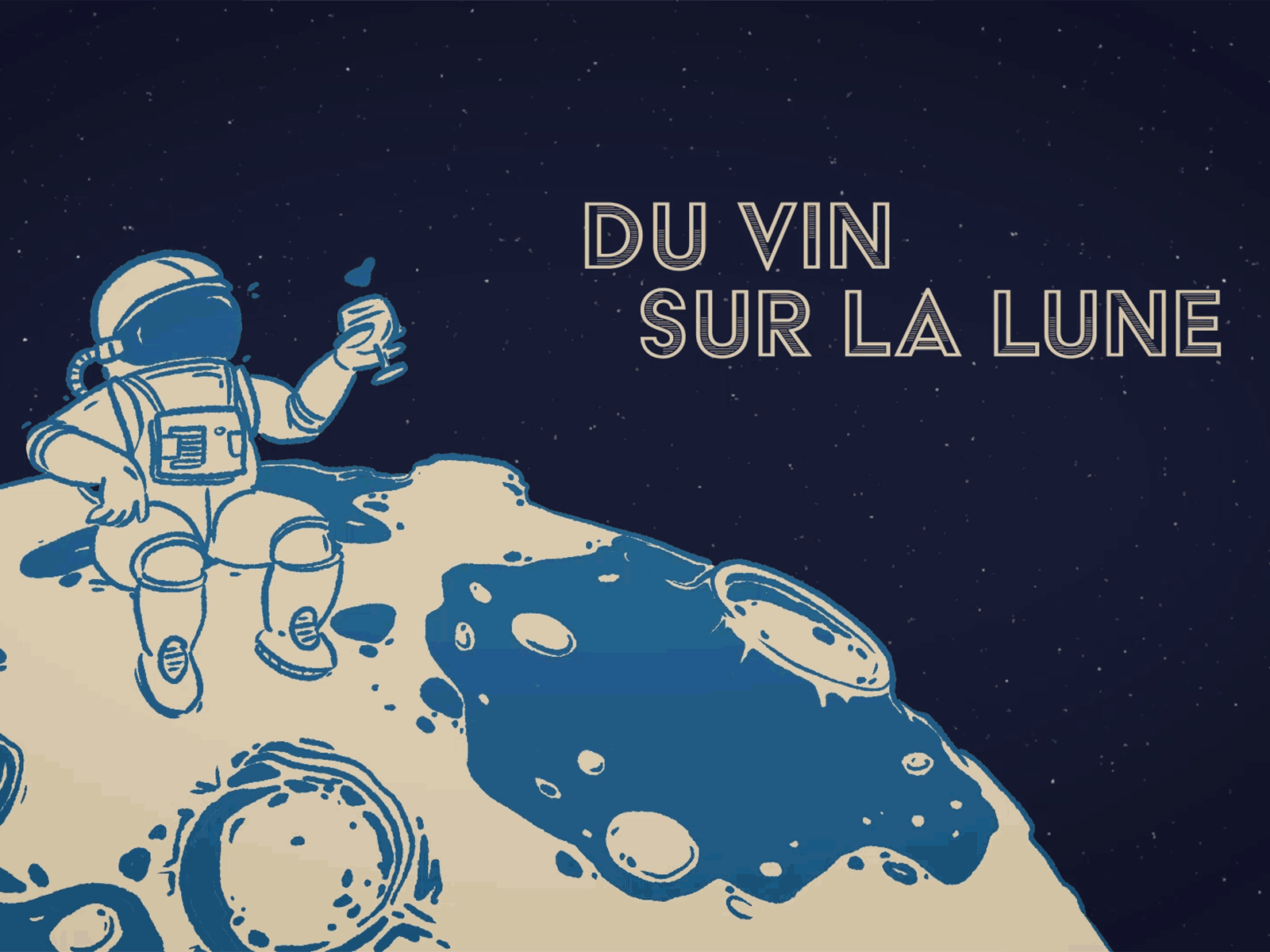 Wine on the moon 2danimation animation motion design