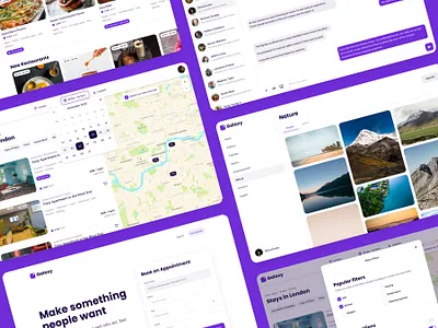 Galaxy Design System for Sketch | Example Layouts design design system sketch ui ui8 uikit web app