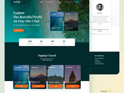 Ourtrip - Travel Website design travel ui ux web