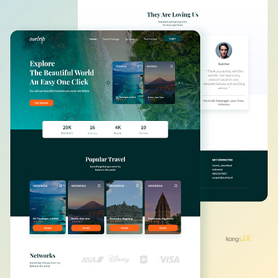 Ourtrip - Travel Website design travel ui ux web