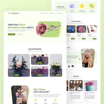 Flower Shop - Landing Page app design flower landingpage shop ui ux