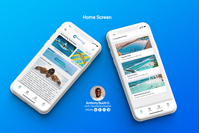 Swimming Pool Booking App app app design application branding design graphic design graphicsdesigns illustration illustrator logo ui vector