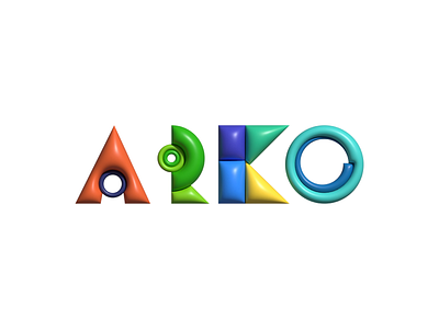ARKO typography 3d logo 3d arko bold brand brand identity branding design graphic design icon identity illustration letter logo logo logo design logo mark minimal modern typography ui vector