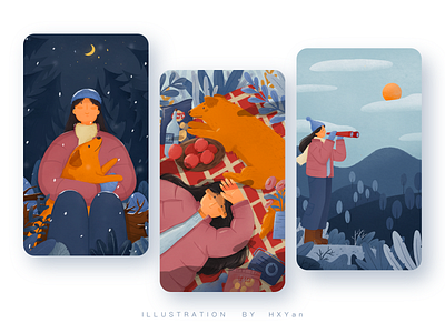 Winter travel branding design illustration ps typography ui web 插图 类型 设计