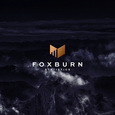 Foxburn Statistics branding business character consulting database design fox icon logo management statistics symbol vector