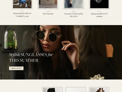 Style Maven Home Page Snippet blog design fashion minimal ui web
