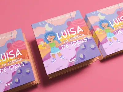 Book Cover Design character girl illustration kids pink