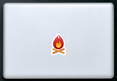 Warm Campfire Sticker logo