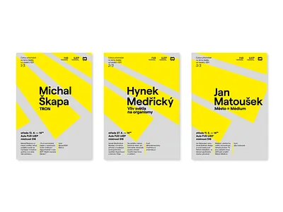Posters for lectures branding design illustration minimal minimalism simple typography