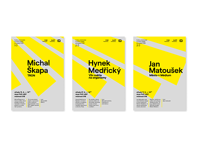 Posters for lectures branding design illustration minimal minimalism simple typography