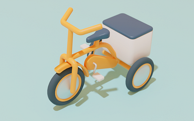 Deilvery Bike 3d art 3d illustration 3d modeling bike blender blender3d delivery delivery app digital art illustration