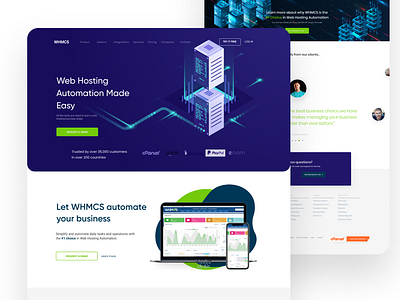 Web hosting automation UI UX Design app design illustration minimal typography ui ux vector web website