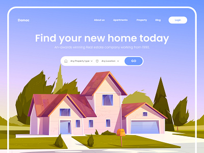 Property Finder Landing Page Design interface landing landingpage minimal ui uiux ux web web design webdesign website website design