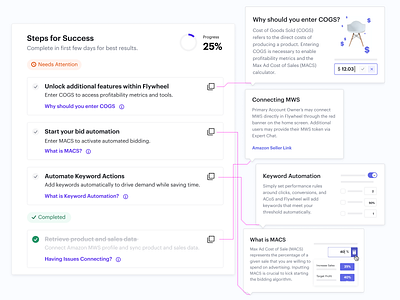 Onboarding Checklist Component component ui components dashboard financial tooltips web dashboard