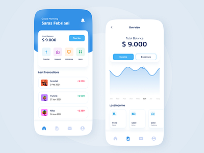 Finance App app finance financeapp money uiux ux wallet wallet ui