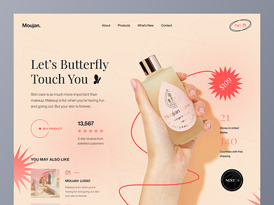 Beauty Product - E-Commerce Landing Page beauty product design e commerce app header exploration inspiration landing page minimal najmul popular shot shop shopify shopping app shopping cart typography ui ux visual design web design website website design