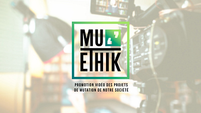 Mu'ethik - collectif de vidéastes branding design flat logo typography vector