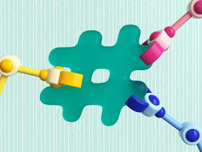 Robotic arm 3d c4d cgi cinema 4d claw green hashtag illustration octane pattern render robot robotic arm typography