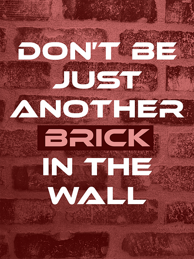 Brick Standout graphic design photoshop typography