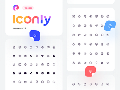 Freebie: Iconly V2.2 New Type design essential icon icon design icon designer icon pack icon set icon sets iconly iconography icons icons pack icons set iconset illustrator logo ui vector