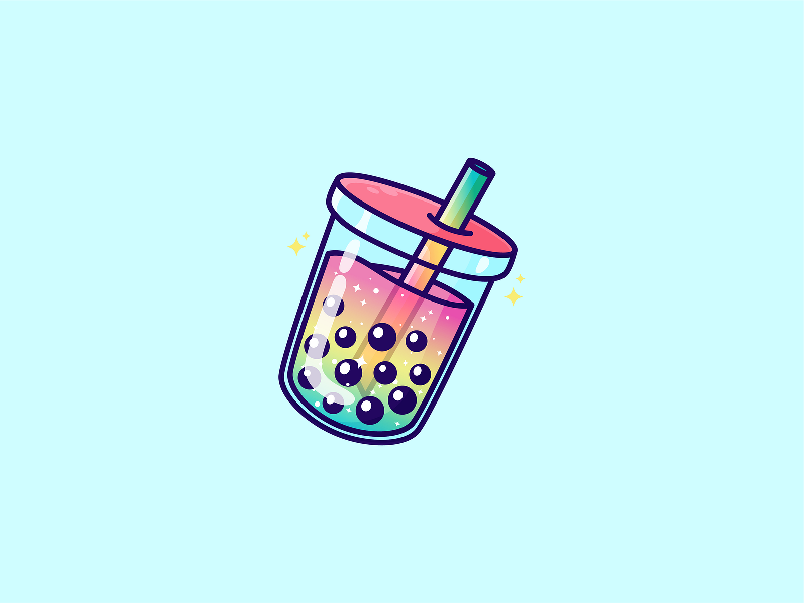 Boba Rainbow by Jaysx1 on Dribbble