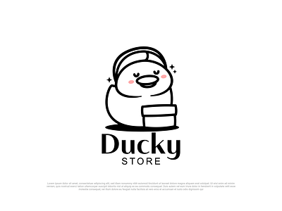 Ducky Store animal bird branding character cute design duck duck logo logo logotype mascot store