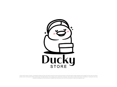 Ducky Store animal bird branding character cute design duck duck logo logo logotype mascot store