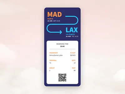 Daily UI 024: Boarding Pass boarding pass daily 100 challenge daily ui daily ui 24 dailyui dailyui 024 dailyuichallenge ticket ui