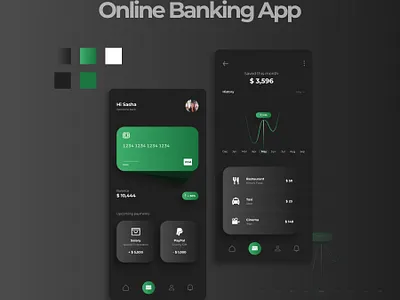 Online Banking Mobile App UI UX Design in Figma app banking design finance graphic design mobile ui ui design uidesign ux