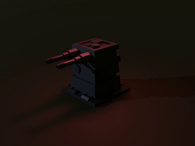 Laser Turret - Game asset 3d 3d art asset blender game asset laser laser turret lowpoly web3