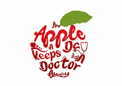 Apple typography artwork calligraphy creative illustration text typogaphy
