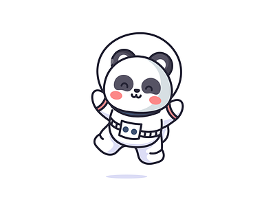 Astro Panda animal astro astro panda astronaut blockchain character crypto cryptocurrency cute funny illustration mascot panda coin space