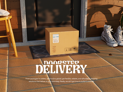 Doorstep Delivery - Delivery 3D Illustration 3d 3d delivery 3d illustration 3d model 3d modeling 3d render blender c4d delivery delivery 3d illustration render