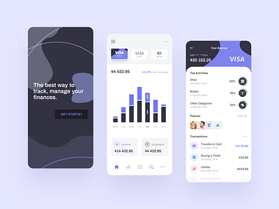 Mobile Banking App app application bank banking dashboard design finance interface mobile platform statistics ui ux web app web design