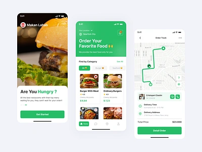 Makan Lahab - Food Delivery App app clean cooking courier delivery delivery app food food app food delivery food delivery app graphic design mobile mobile app mobile design mobile food app order restaurant restaurant app ui ux