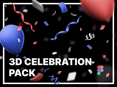 3D Celebration confetti symbols pack for Figma 3d 3d animation 3d art 3d artist 3d modeling asset assets birthday blender celebrate celebration celebrations confetti design designbuddy illustration illustrations ui ux worship